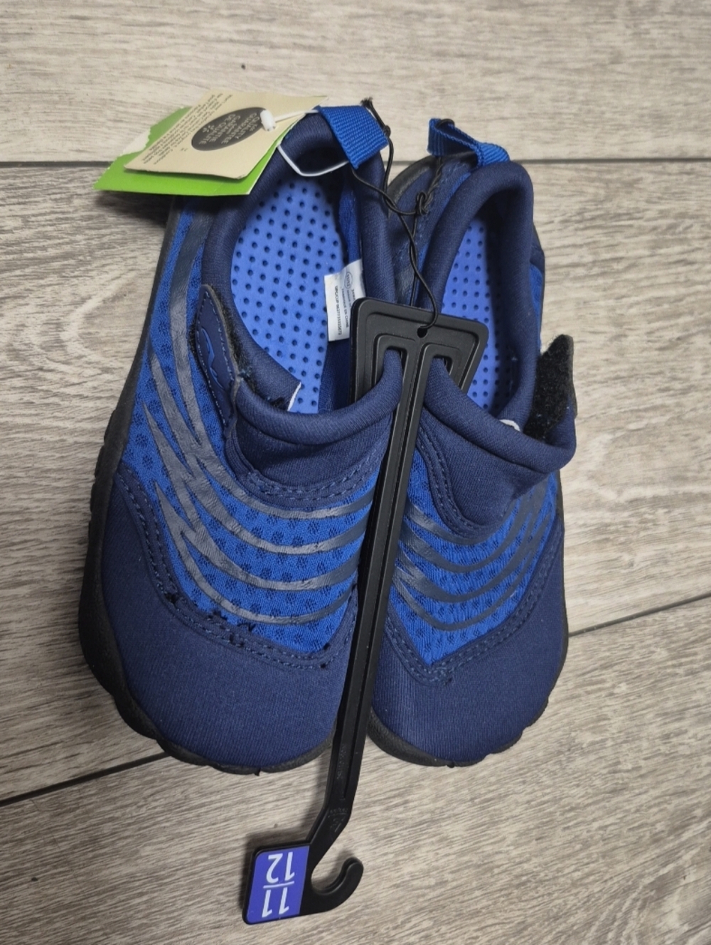 Athletic Works Kids Blue Slip-On Water/Pool/Beach/ Swim Shoes